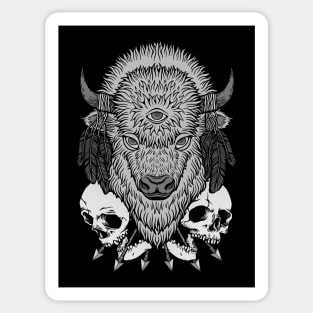 Wild Bison BW Sticker